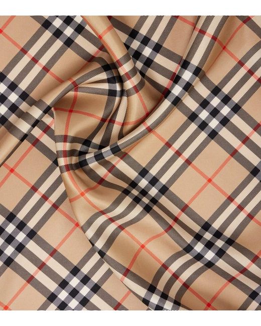 Burberry Metallic Check Silk Scarf