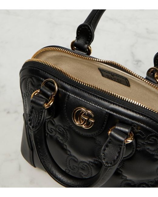 Gucci Black GG Matelasse Leather Tote Bag