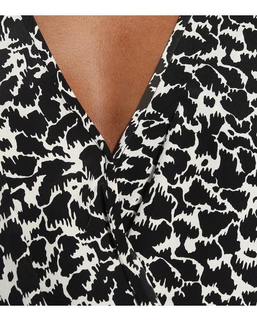 Isabel Marant Black Floral Wrap Blouse