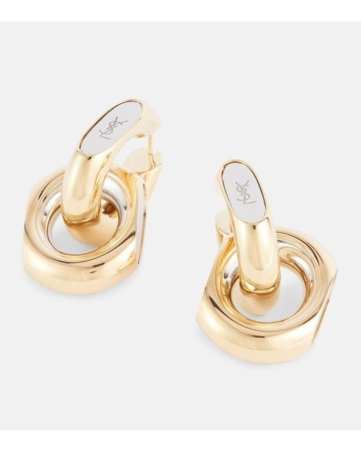 Saint Laurent Metallic Creolen Cassandre