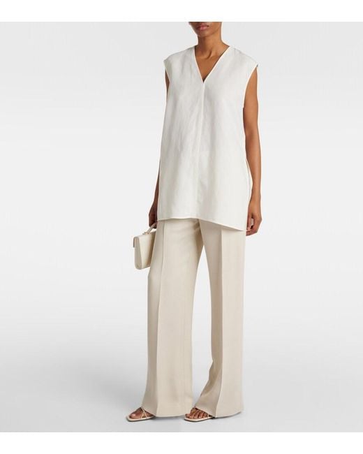 Totême White Knot Leather Sandals