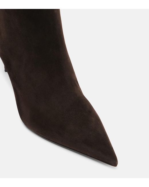 Christian Louboutin Black Suede Knee-High Boots
