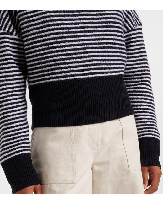 Max Mara Blue Bessica Wool And Cashmere Turtleneck Sweater
