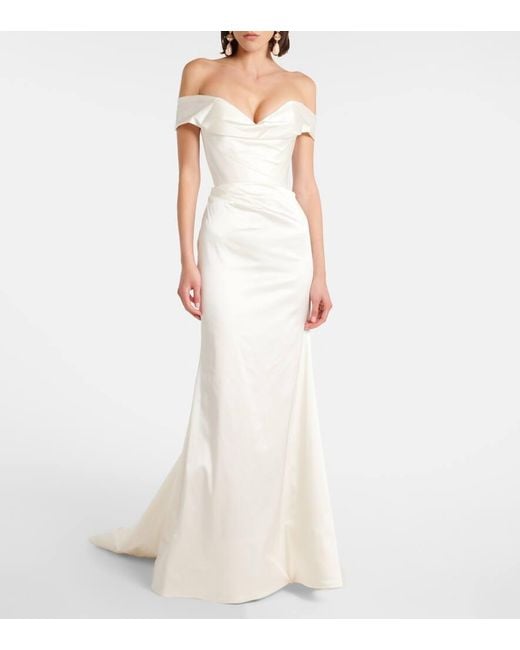 Robe De Mariee Mabel En Satin De Soie Vivienne Westwood en coloris White