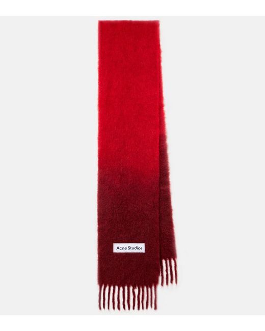 Sciarpa Vally Con Frange di Acne in Red