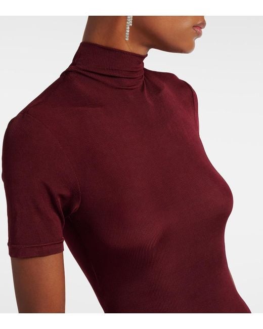 Christopher Esber Gathered Ribbed-Knit Gown