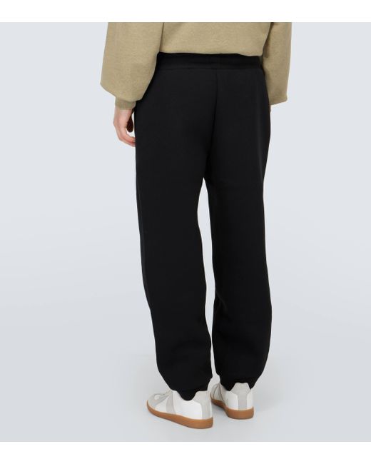 AMI Black Ami De Cour Cotton-blend Sweatpants for men