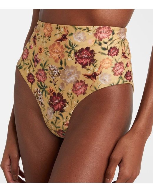 Agua Bendita White Floral Bikini Bottoms