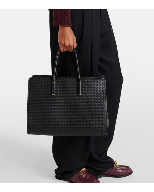 Bottega Veneta Black Tote Bag Barbara Medium Aus Leder