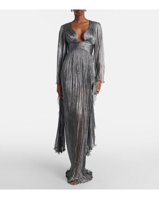 Maria Lucia Hohan Gray Catia Silk Gown