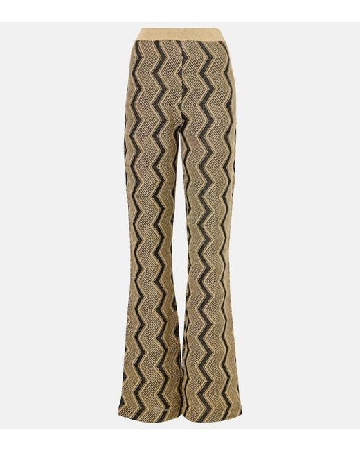 Missoni Metallic Zigzag Flared Pants