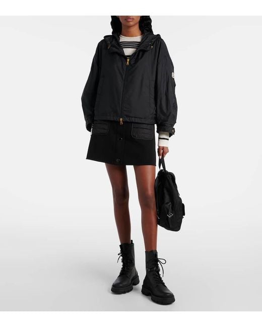 Moncler Black Regenmantel Vizille