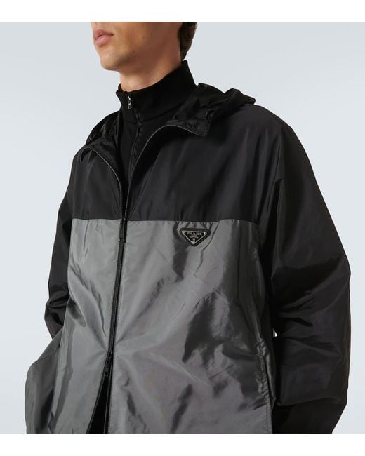 Prada Jacke Aus Re-Nylon in Black für Herren