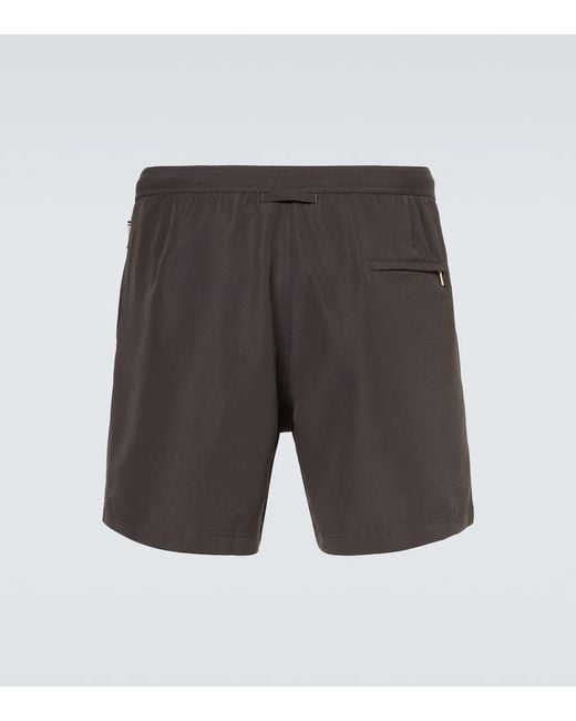 Orlebar Brown Gray Bulldog Swim Trunks for men