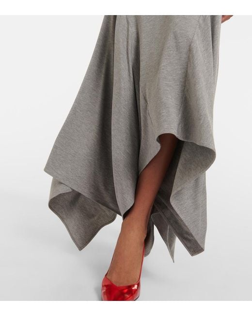 The Attico Gray Halterneck Maxi Dress