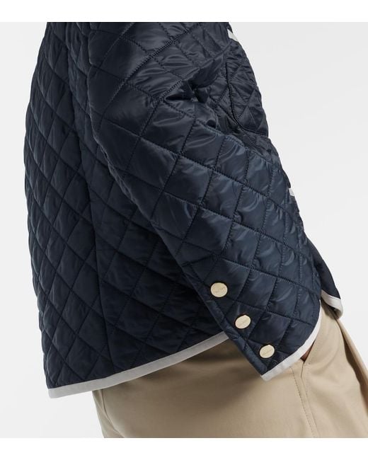 Max Mara Blue Celeste Quilted Jacket