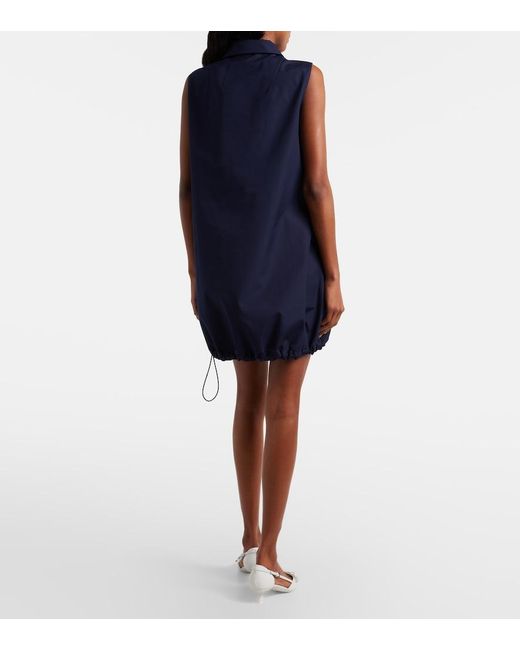 Prada Blue Poplin Polo Dress