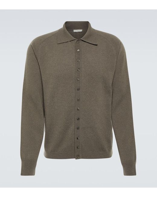 The Row Green Sinclair Cashmere Cardigan for men