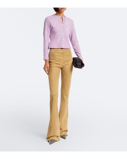 Stouls Purple Astrid Suede Cardigan