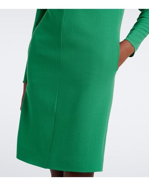Valentino Green Virgin Wool Minidress