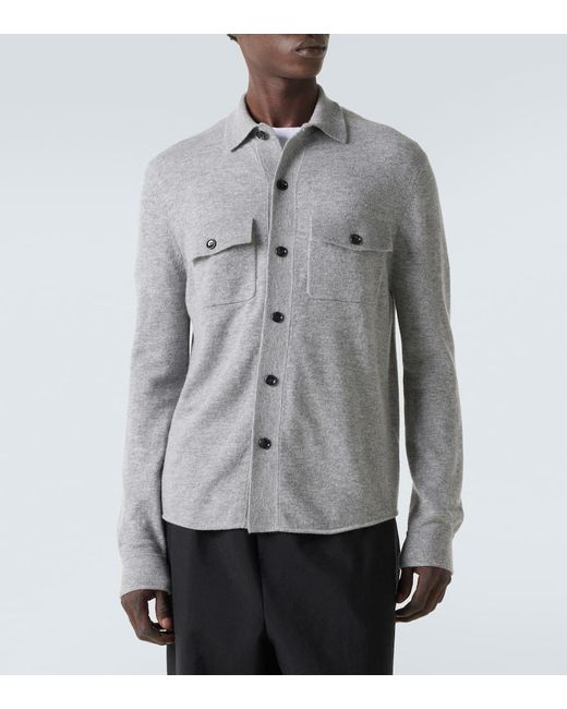 Allude Hemdjacke Aus Wolle Und Kaschmir in Gray für Herren