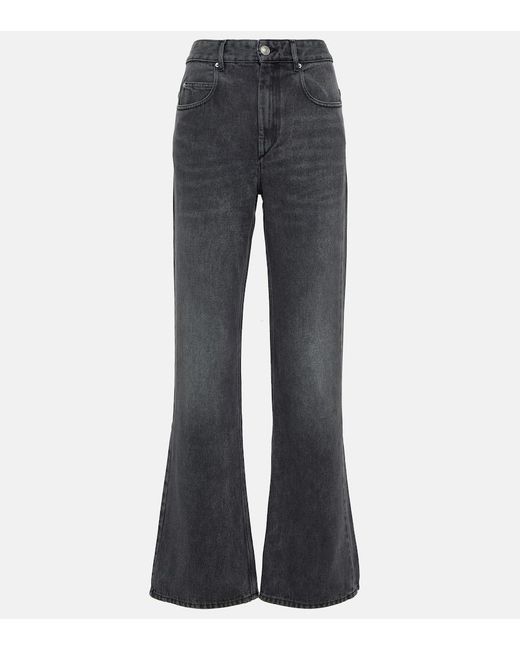Isabel Marant Blue Mid-Rise Straight Jeans Belvira