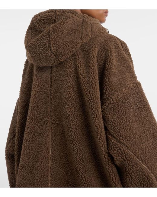 Adidas By Stella McCartney Pink Kapuzenjacke Aus Teddyfleece