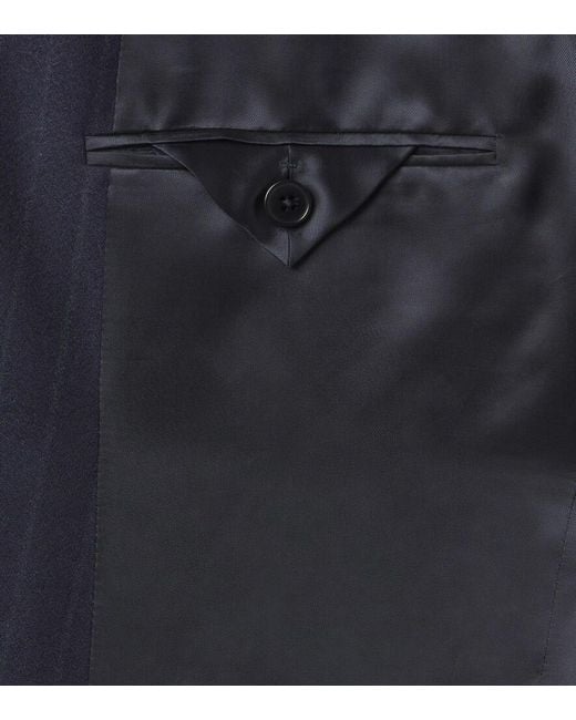 Zegna Blue Pinstripe Wool Suit for men