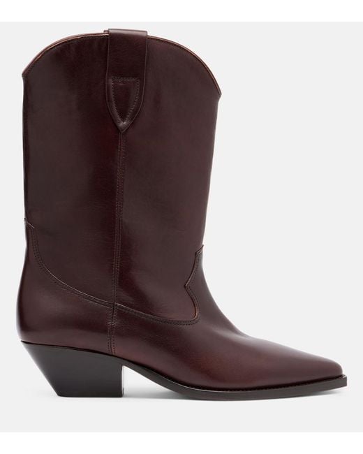 Isabel Marant Brown Duerto Leather Cowboy Boots