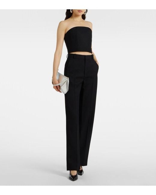 Wardrobe NYC Black Virgin Wool Straight Pants