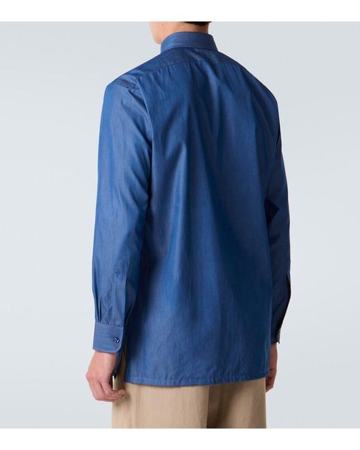 Charvet Blue Denim Shirt for men