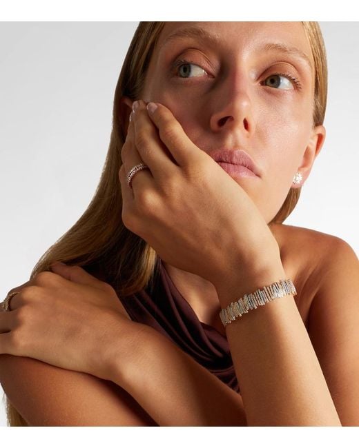 Suzanne Kalan White Classic Milli 18Kt, Rose, And Bangle With Diamonds