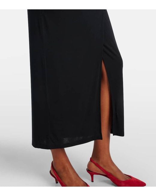 Isabel Marant Black Jelina Gathered Jersey Maxi Dress