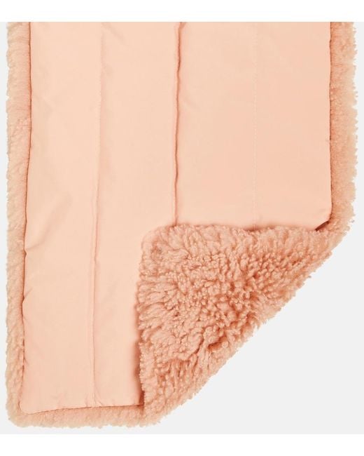 Yves Salomon Pink Padded Shearling Scarf