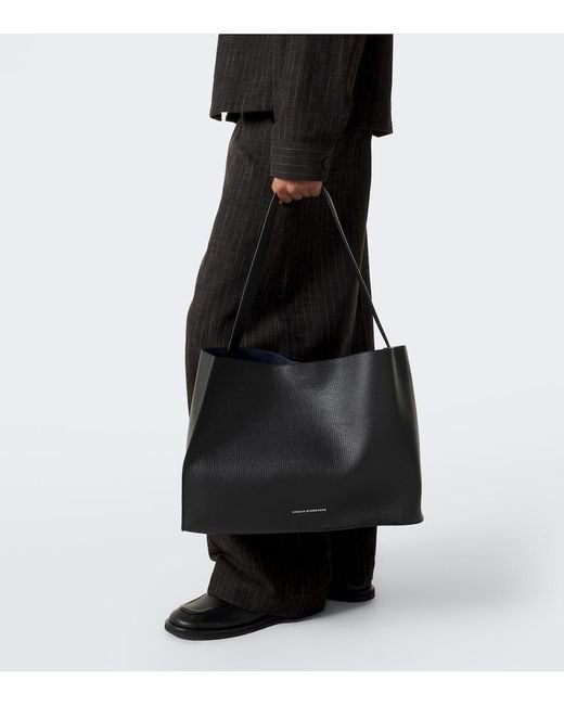 Studio Nicholson Black Doublet Leather Tote Bag for men