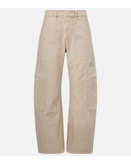 Citizens of Humanity Natural Marcelle Mid-Rise Cotton Twill Cargo Pants