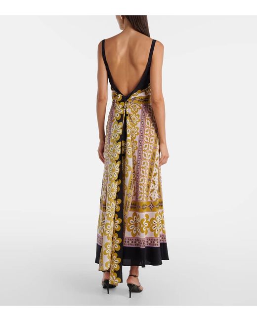LaDoubleJ Metallic Maxikleid Aus Crepe De Chine