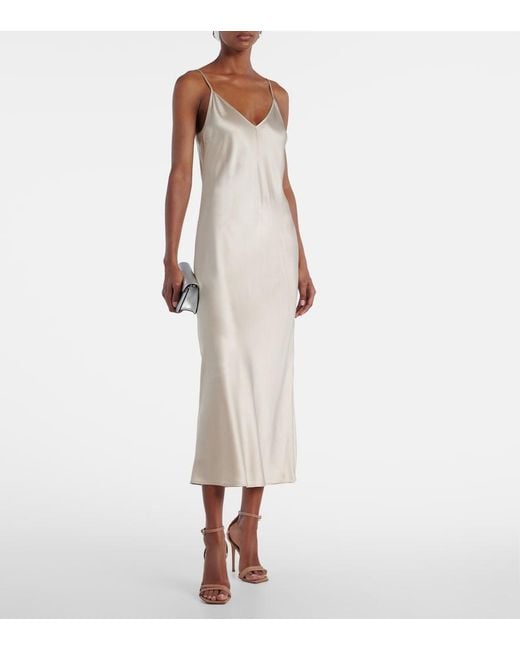 Robe En Satin De Soie Joseph en coloris Natural