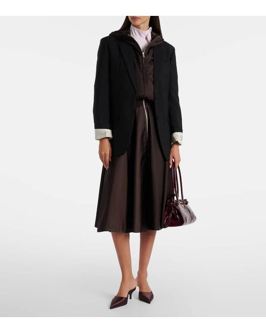 Prada Black Re-Nylon Midi Skirt