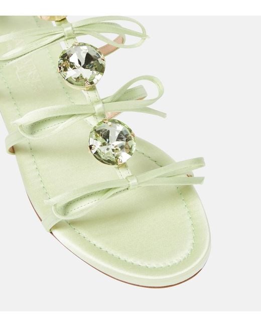 Giambattista Valli Metallic Embellished Satin Sandals