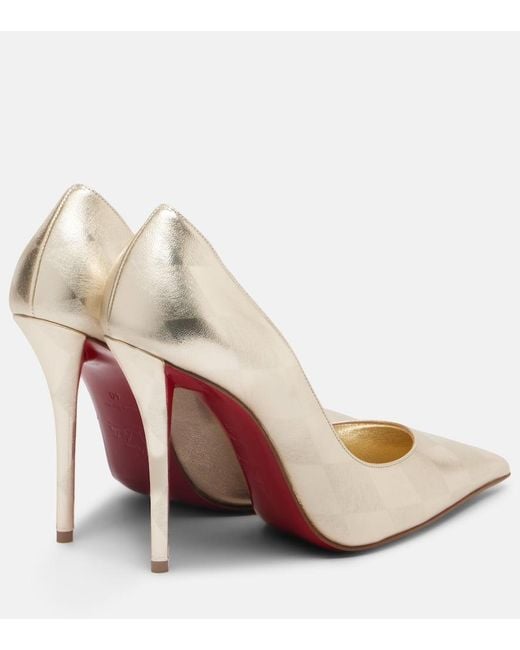 Christian Louboutin Natural Miss Z Metallic Leather Pumps