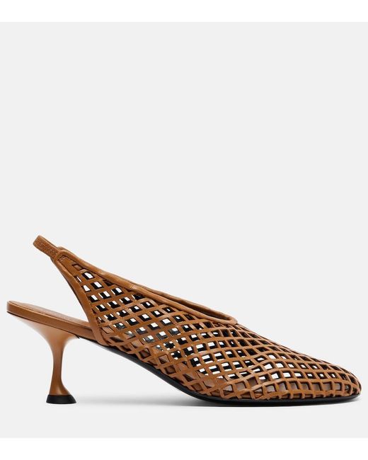 Proenza Schouler Brown Tee Leather Slingback Pumps