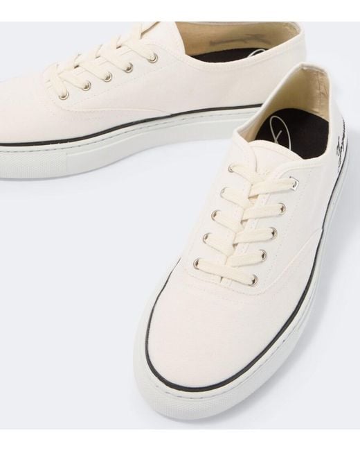 Jacquemus White Embroidered Canvas Sneakers for men