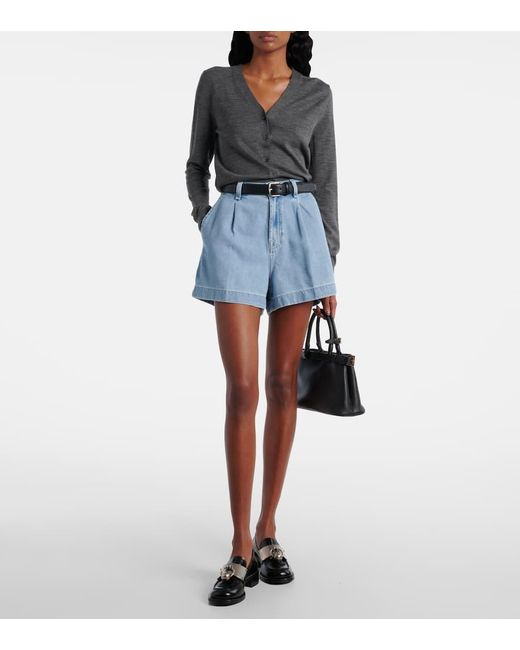 Shorts Hana En Denim 7 For All Mankind de color Blue