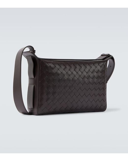 Borsa A Tracolla Tribeca di Bottega Veneta in Black da Uomo