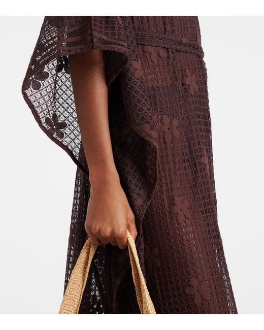 Melissa Odabash Brown June Cotton-Blend Kaftan