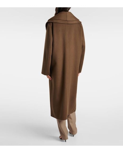 Rohe Brown Scarf-Detail Wool Coat