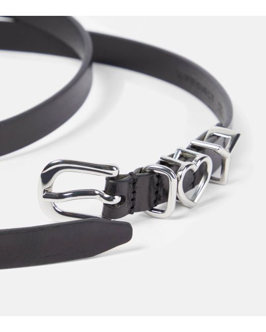 Y. Project Black Y Heart 15mm Leather Belt