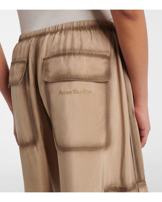 Acne Natural Cargohose Aus Twill