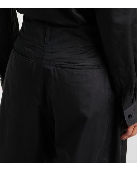 Pantalones Barrel De Saten De Algodon Lemaire de color Blue